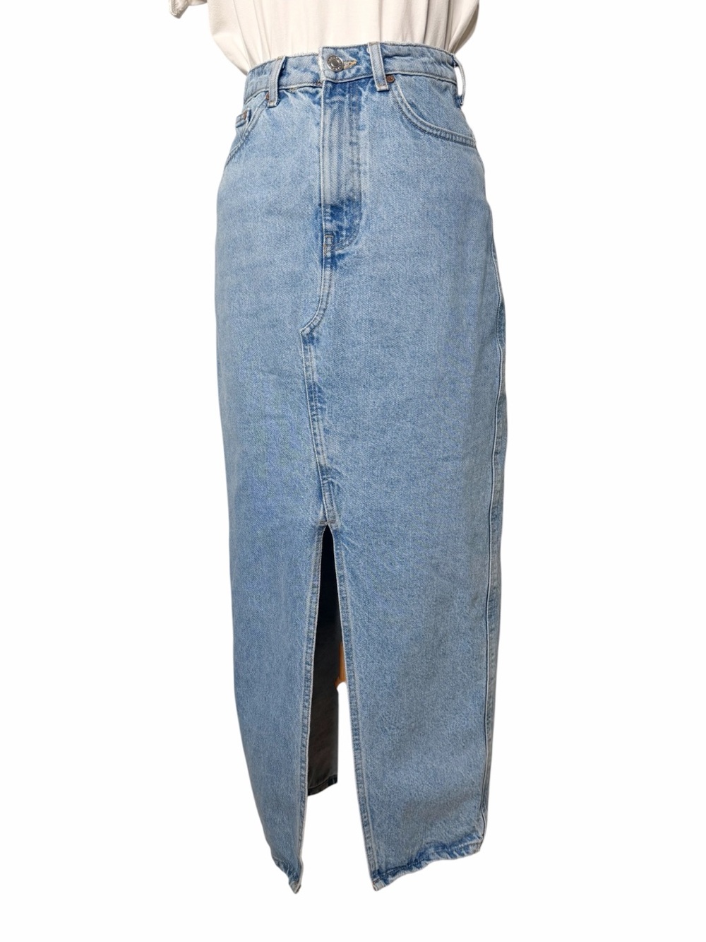 Mango High Waisted Denim Skirt . - Picture 3 of 8